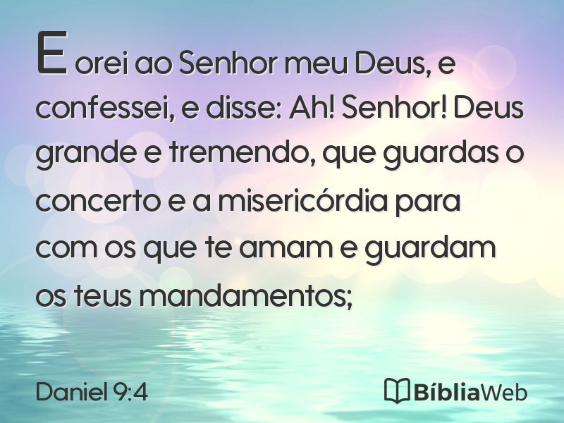 Daniel 9:4 em imagem para compartilhar