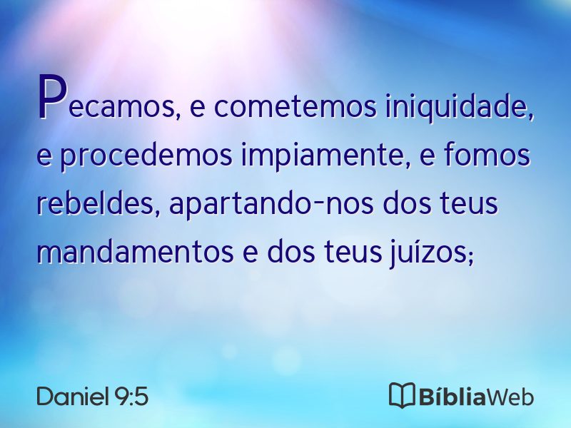 Daniel 9:5 em imagem para compartilhar