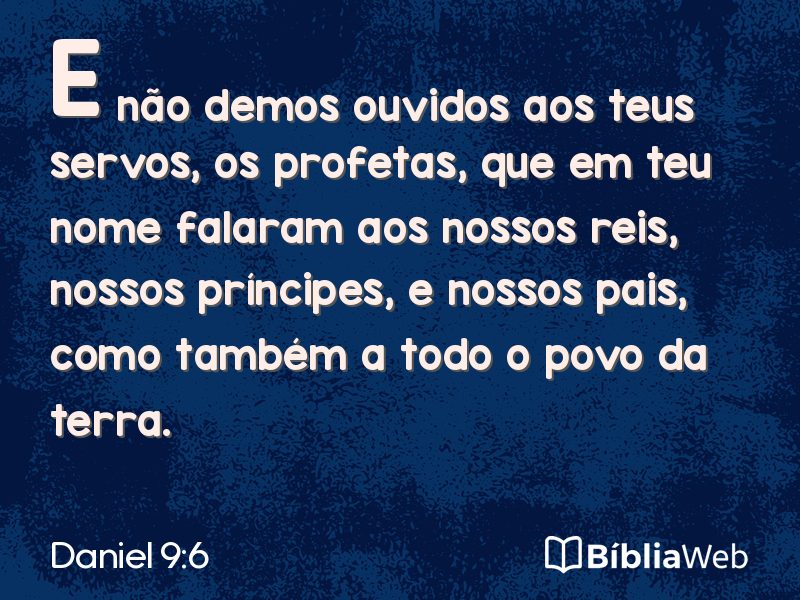 Daniel 9:6 em imagem para compartilhar