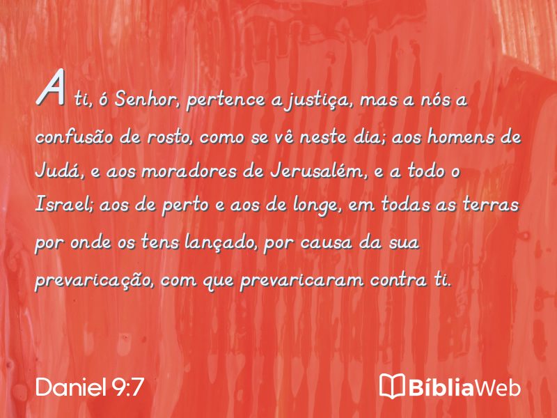 Daniel 9:7 em imagem para compartilhar