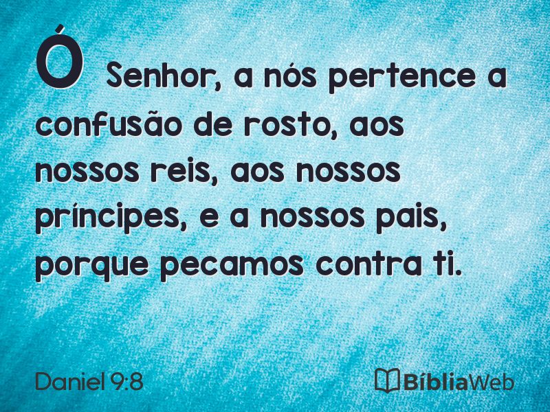 Daniel 9:8 em imagem para compartilhar