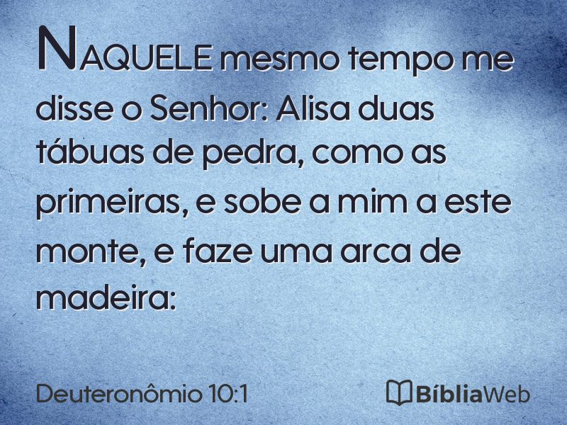 Deuteronômio 10:1 em imagem para compartilhar