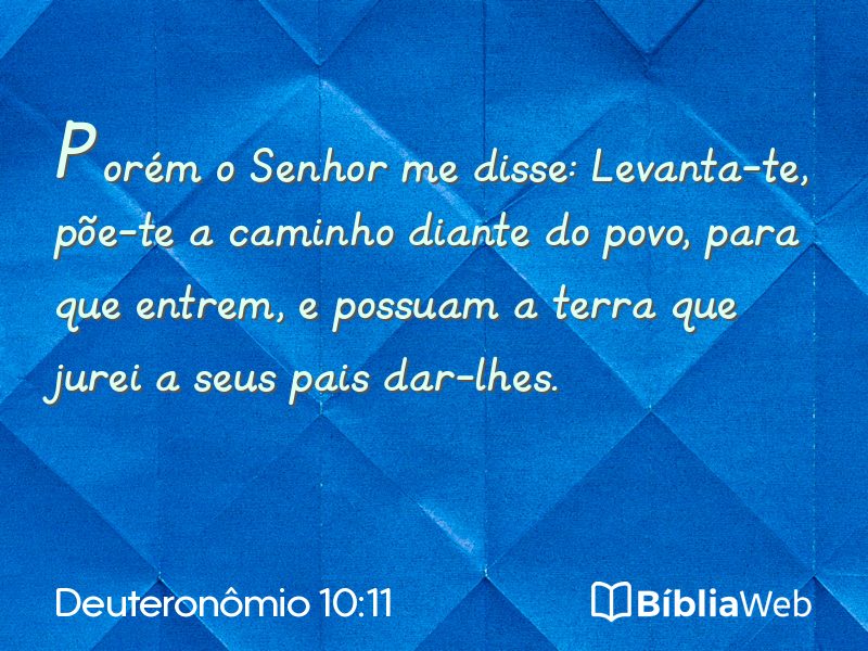 Deuteronômio 10:11 em imagem para compartilhar