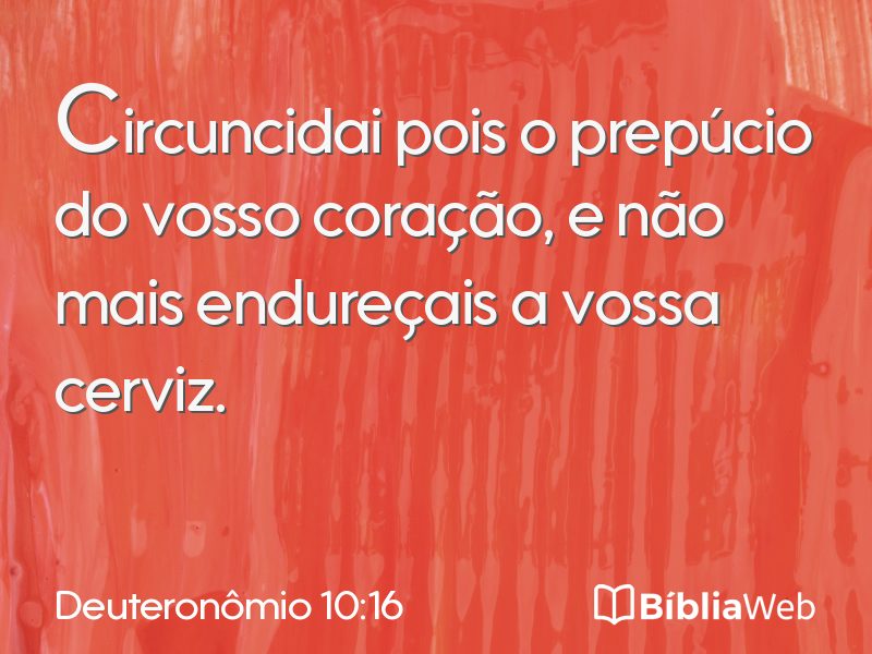 Deuteronômio 10:16 em imagem para compartilhar