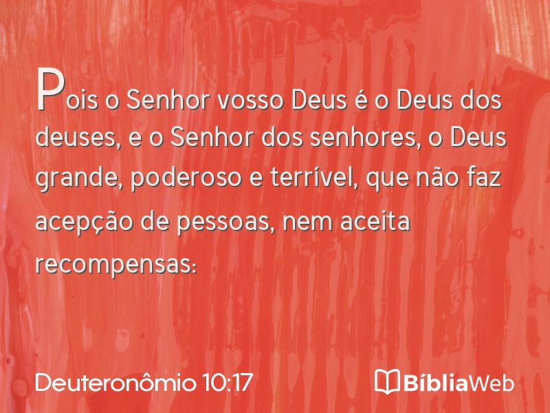 Deuteronômio 10:17 em imagem para compartilhar