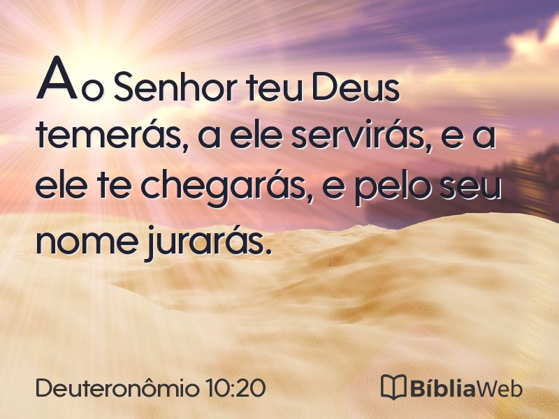 Deuteronômio 10:20 em imagem para compartilhar