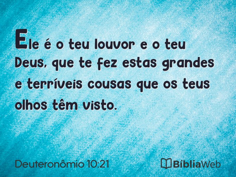 Deuteronômio 10:21 em imagem para compartilhar