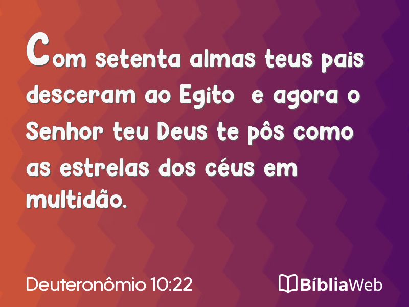 Deuteronômio 10:22 em imagem para compartilhar