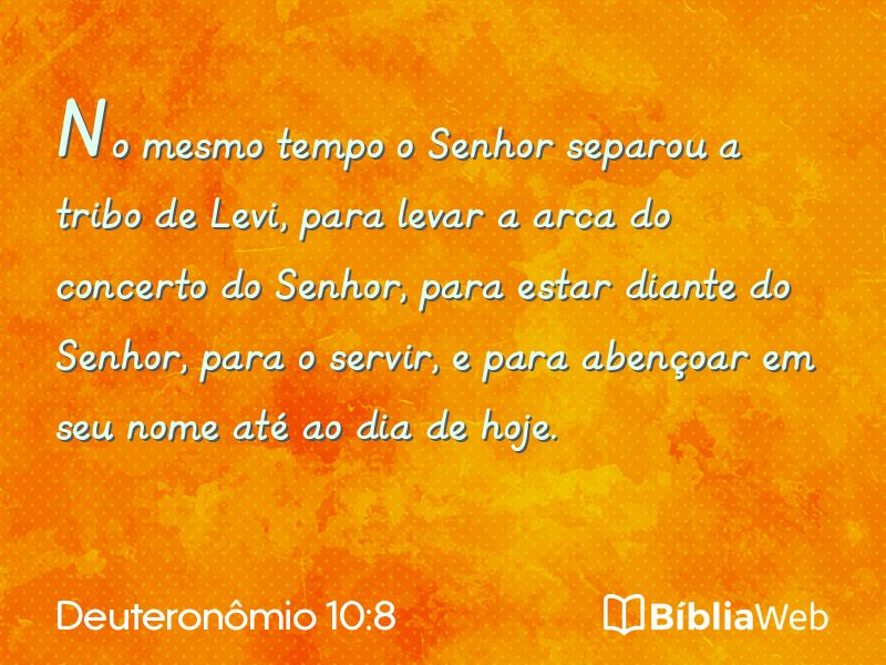 Deuteronômio 10:8 em imagem para compartilhar