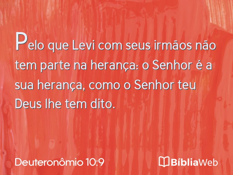 Deuteronômio 10:9 em imagem para compartilhar