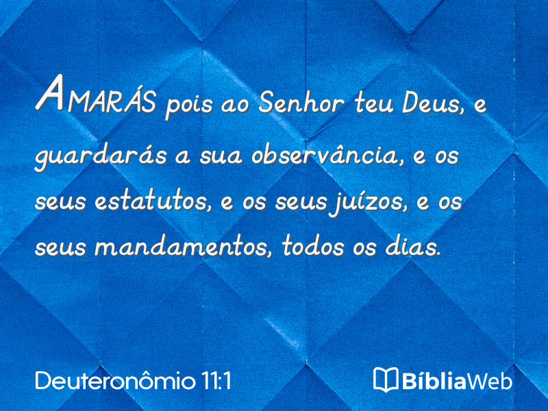 Deuteronômio 11:1 em imagem para compartilhar