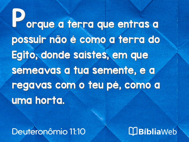 Deuteronômio 11:10 em imagem para compartilhar
