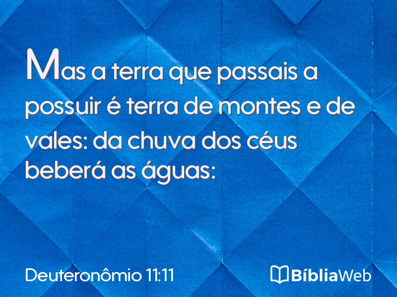 Deuteronômio 11:11 em imagem para compartilhar