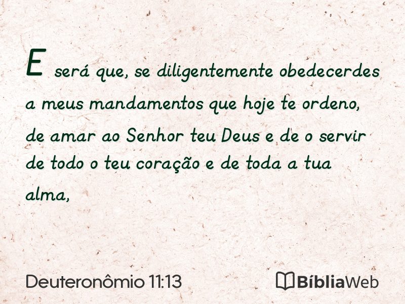 Deuteronômio 11:13 em imagem para compartilhar