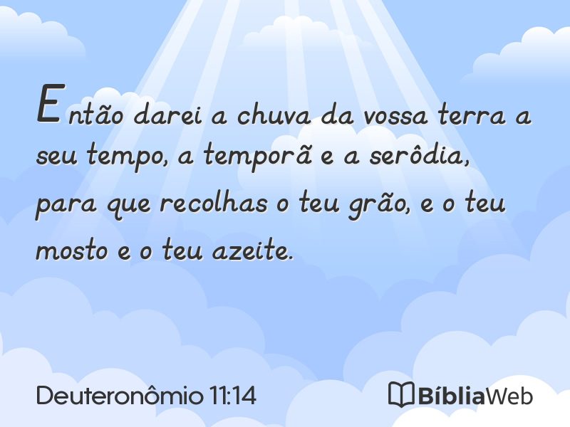 Deuteronômio 11:14 em imagem para compartilhar