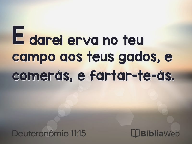 Deuteronômio 11:15 em imagem para compartilhar