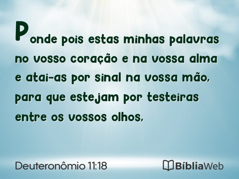 Deuteronômio 11:18 em imagem para compartilhar