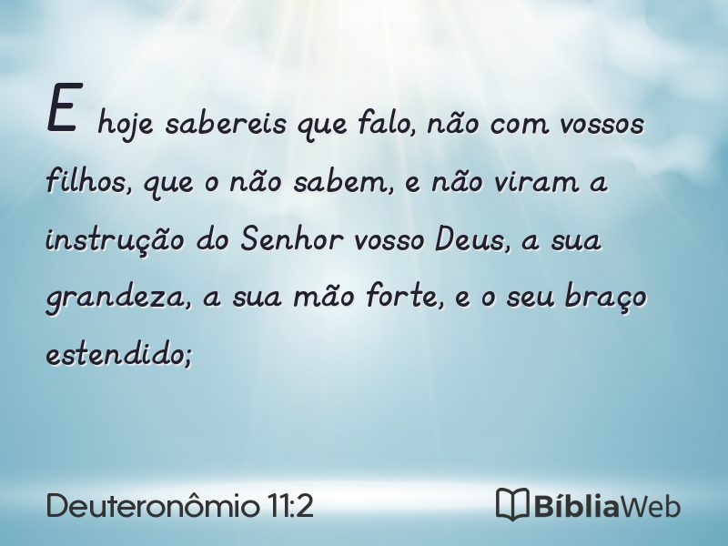Deuteronômio 11:2 em imagem para compartilhar