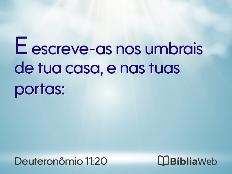 Deuteronômio 11:20 em imagem para compartilhar