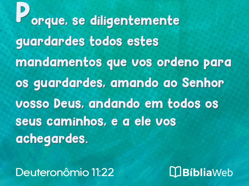 Deuteronômio 11:22 em imagem para compartilhar