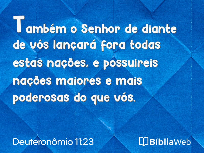 Deuteronômio 11:23 em imagem para compartilhar