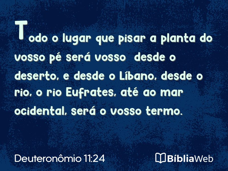 Deuteronômio 11:24 em imagem para compartilhar