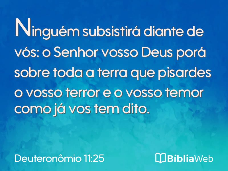 Deuteronômio 11:25 em imagem para compartilhar