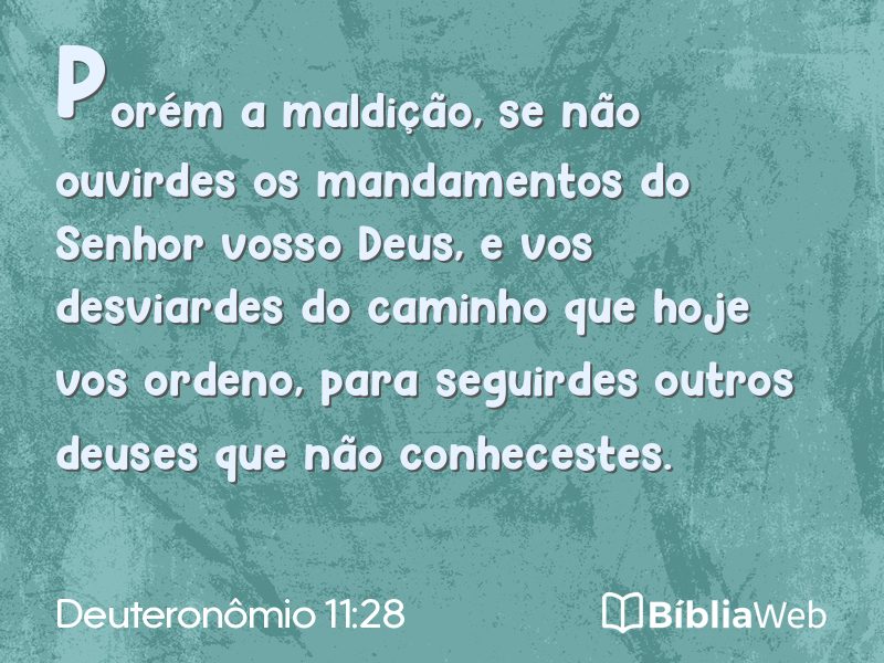 Deuteronômio 11:28 em imagem para compartilhar