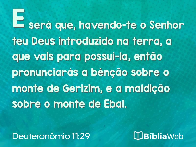 Deuteronômio 11:29 em imagem para compartilhar