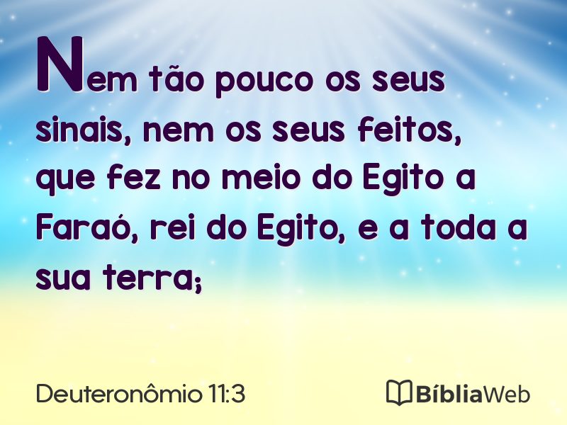 Deuteronômio 11:3 em imagem para compartilhar