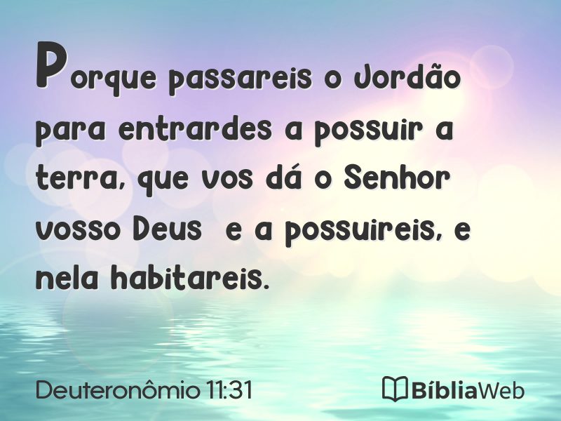 Deuteronômio 11:31 em imagem para compartilhar