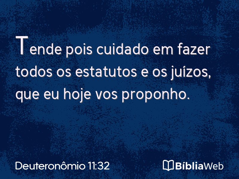 Deuteronômio 11:32 em imagem para compartilhar