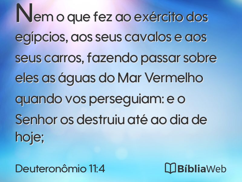 Deuteronômio 11:4 em imagem para compartilhar