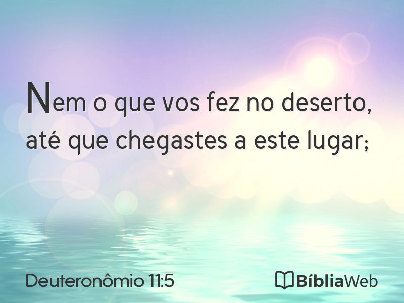 Deuteronômio 11:5 em imagem para compartilhar