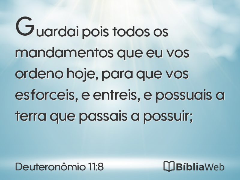 Deuteronômio 11:8 em imagem para compartilhar