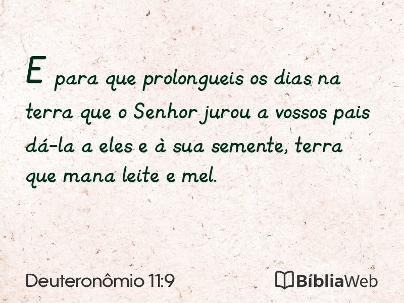 Deuteronômio 11:9 em imagem para compartilhar