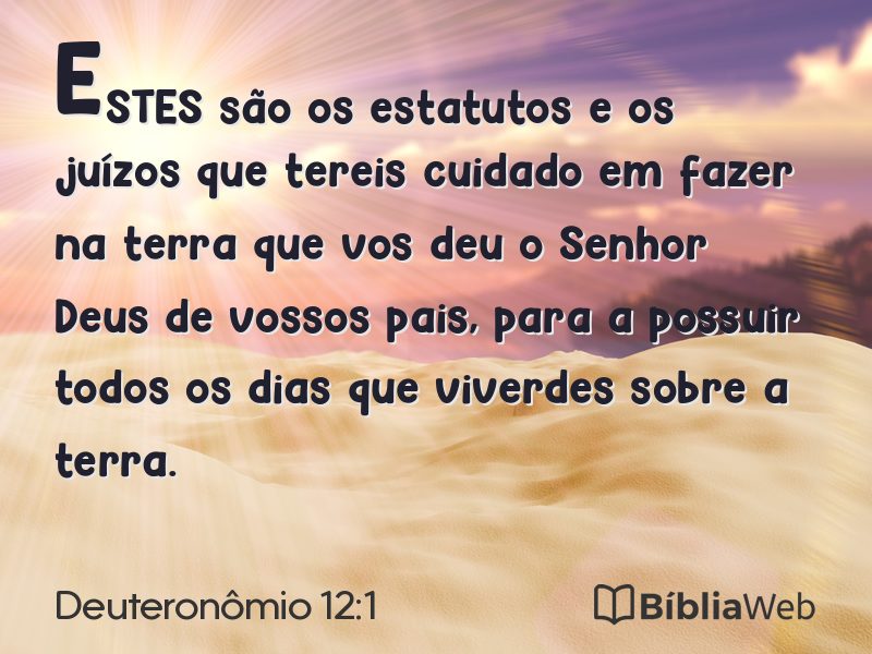 Deuteronômio 12:1 em imagem para compartilhar