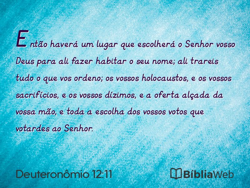 Deuteronômio 12:11 em imagem para compartilhar