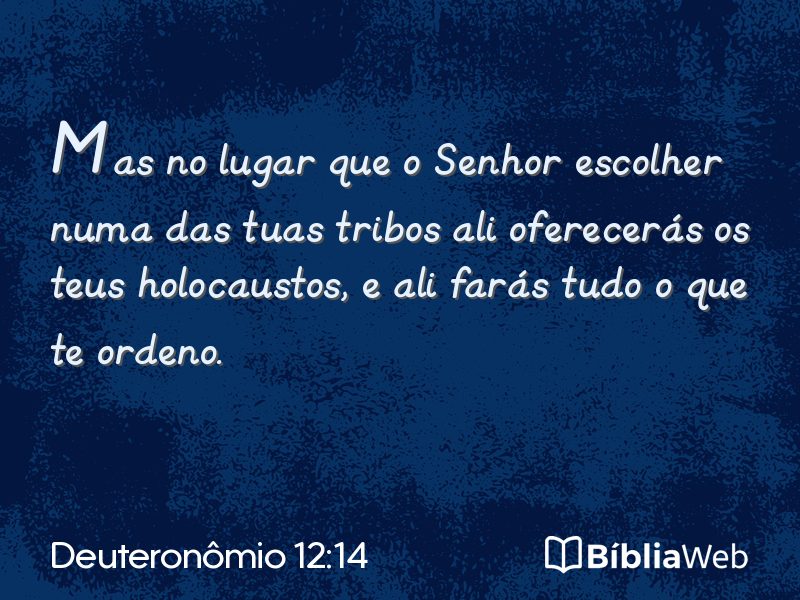 Deuteronômio 12:14 em imagem para compartilhar
