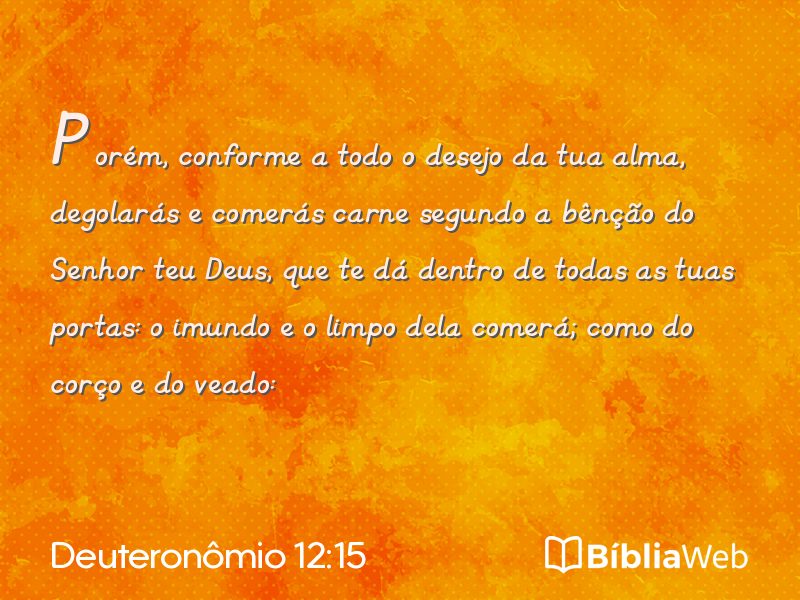 Deuteronômio 12:15 em imagem para compartilhar