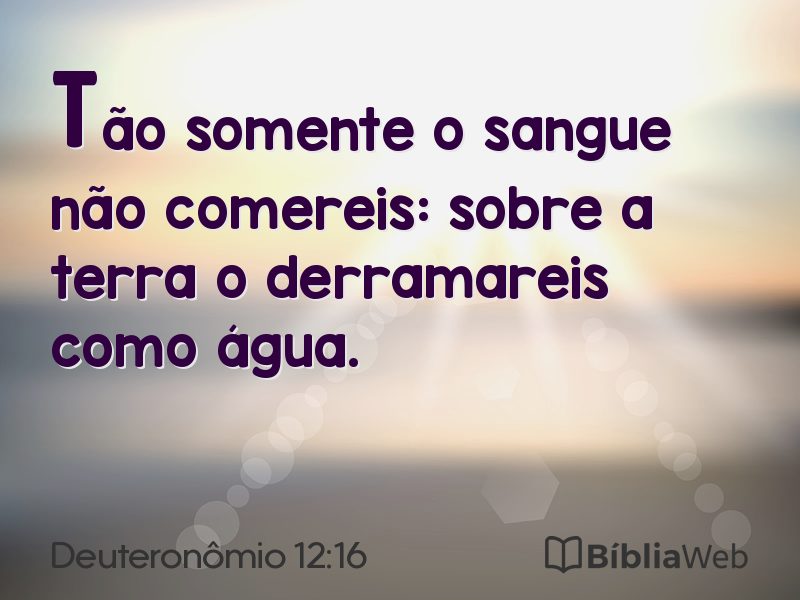 Deuteronômio 12:16 em imagem para compartilhar