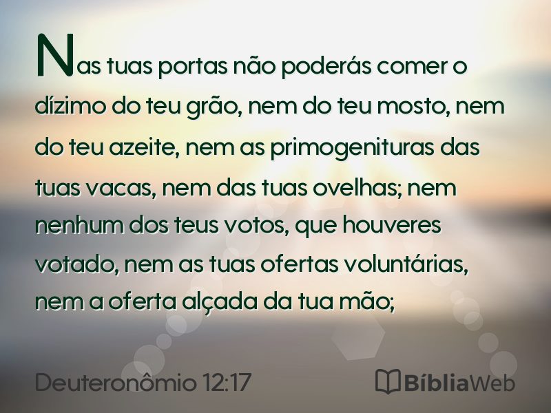 Deuteronômio 12:17 em imagem para compartilhar