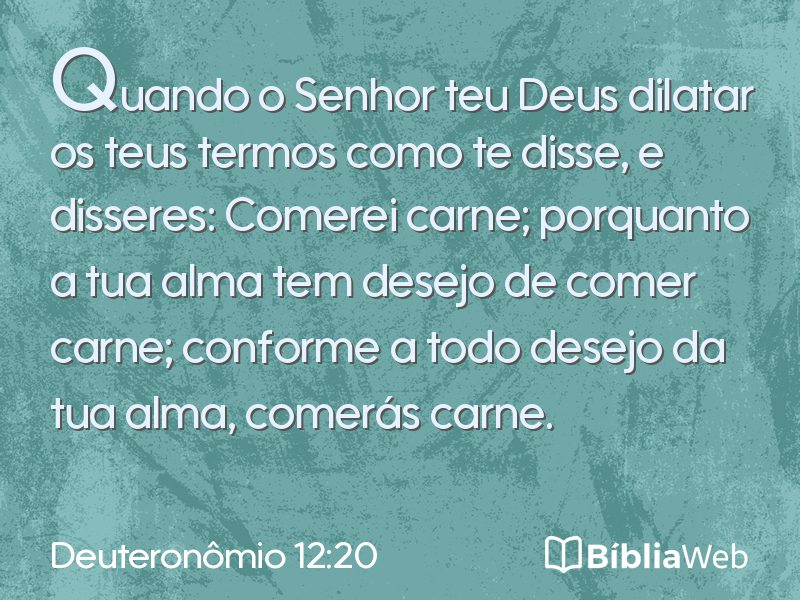 Deuteronômio 12:20 em imagem para compartilhar