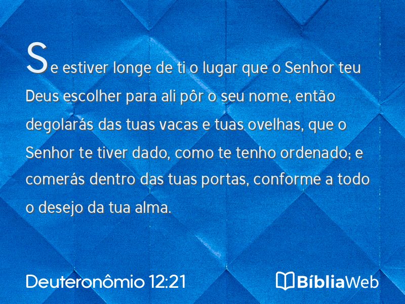 Deuteronômio 12:21 em imagem para compartilhar