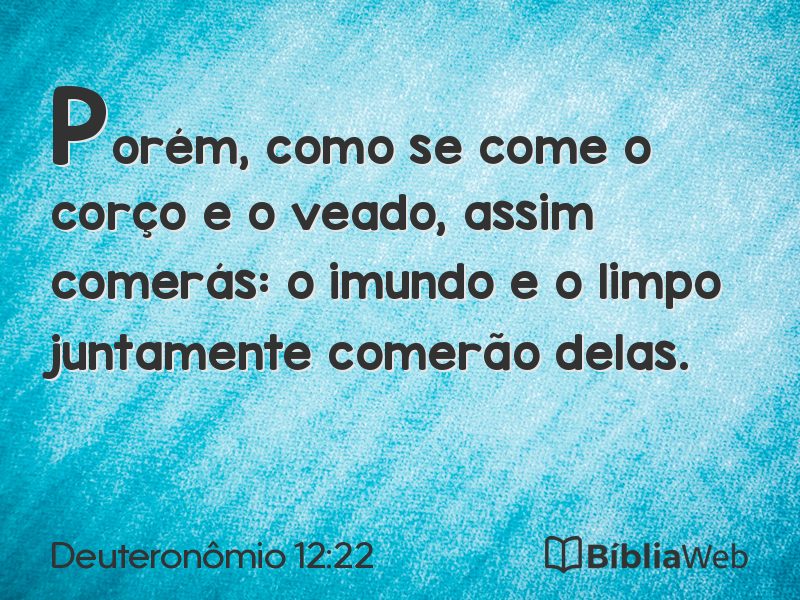 Deuteronômio 12:22 em imagem para compartilhar