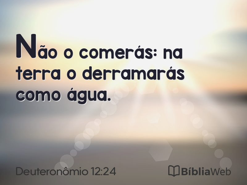 Deuteronômio 12:24 em imagem para compartilhar