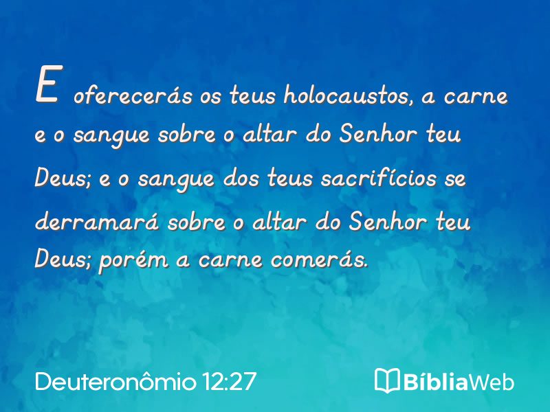 Deuteronômio 12:27 em imagem para compartilhar