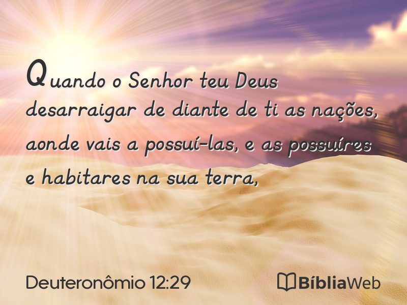Deuteronômio 12:29 em imagem para compartilhar