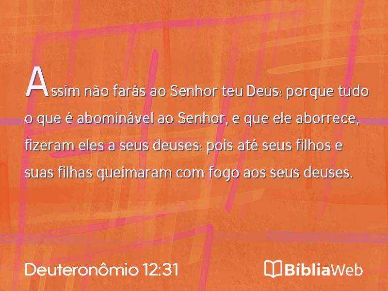 Deuteronômio 12:31 em imagem para compartilhar