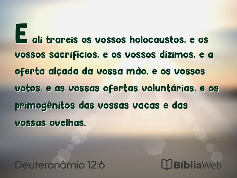 Deuteronômio 12:6 em imagem para compartilhar
